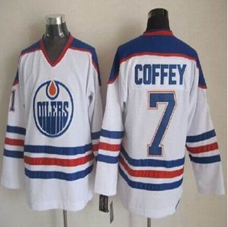 Edmonton Oilers #7 Paul Coffey White CCM Throwback Stitched NHL Jersey Edmonton Oilers #7 Paul Coffey White CCM Throwback Stitched NHL Jersey