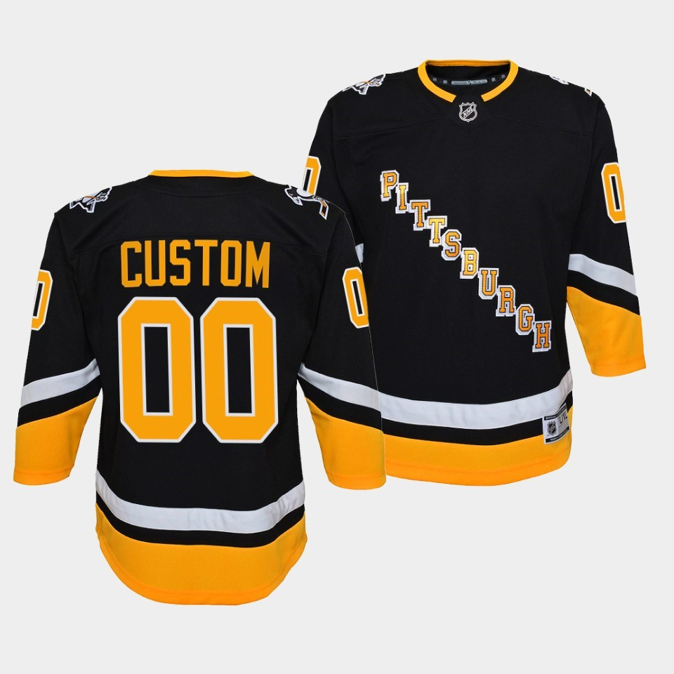 Custom Pittsburgh Penguins 2021 2022 Black Stitched Jersey Custom Pittsburgh Penguins 2021 2022 Black Stitched Jersey