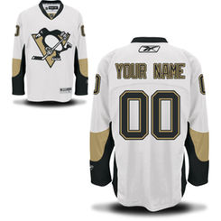 Reebok Pittsburgh Penguins Men's Premier Away Custom Jersey - White Reebok Pittsburgh Penguins Men's Premier Away Custom Jersey - White