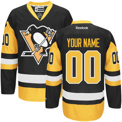 Mens Pittsburgh Penguins Reebok Black Premier Alternate Custom Jersey Mens Pittsburgh Penguins Reebok Black Premier Alternate Custom Jersey
