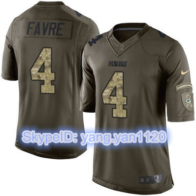 Nike Packers #4 Brett Favre Green Youth Stitched NFL Limited Salute to Service Jersey