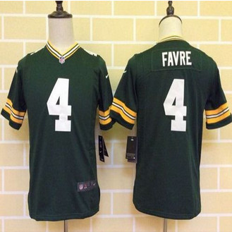 Youth New Packers #4 Brett Favre Green Stitched NFL Elite Jersey