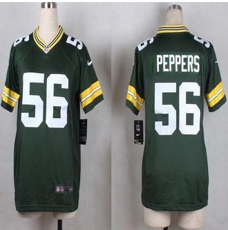 Youth New Packers #56 Julius Peppers Green Team Color Stitched NFL Elite jersey