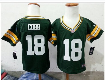 Toddler New Packers #18 Randall Cobb Green Team Color Stitched NFL Elite Jersey