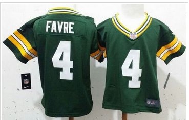 Toddler New Packers #4 Brett Favre Green Team Color Stitched NFL Elite Jersey