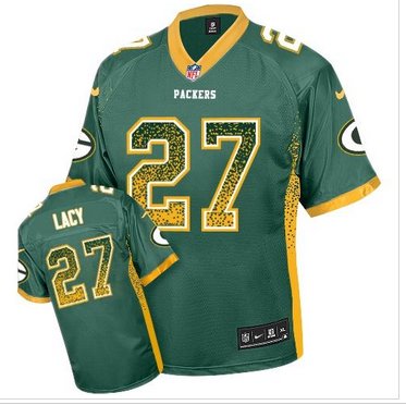 Youth NEW Packers #27 Eddie Lacy Green NFL Elite Drift Fashion Jersey