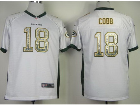 Youth NEW Green Bay Packers 18 Randall Cobb White Drift Fashion Elite NFL Jerseys Youth NEW Green Bay Packers 18 Randall Cobb White Drift Fashion Elite NFL Jerseys