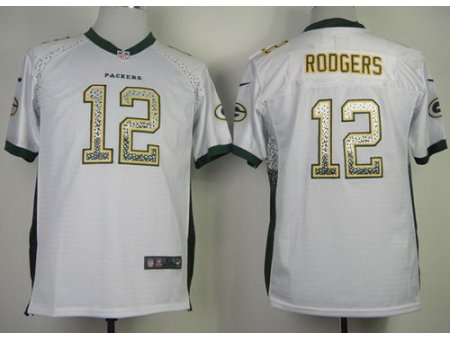 Kids New Green Bay Packers 12 Aaron Rodgers White Drift Fashion Elite NFL Jerseys Kids New Green Bay Packers 12 Aaron Rodgers White Drift Fashion Elite NFL Jerseys