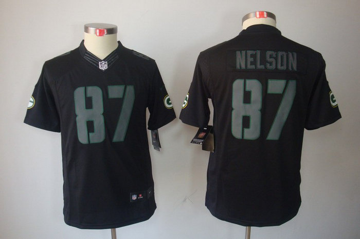 Youth NEW Green Bay Packers 87 Jordy Nelson Black Jerseys(Impact Limited) Youth NEW Green Bay Packers 87 Jordy Nelson Black Jerseys(Impact Limited)