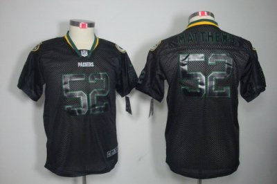 Youth NEW Green Bay Packers #52 Clay Matthews Black Color(Lights Out Elite Jerseys) Youth NEW Green Bay Packers #52 Clay Matthews Black Color(Lights Out Elite Jerseys)