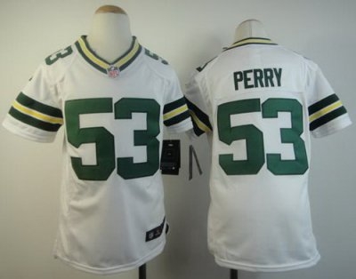 Youth NEW NFL Green Bay Packers 53 Perry White Jerseys Youth NEW NFL Green Bay Packers 53 Perry White Jerseys