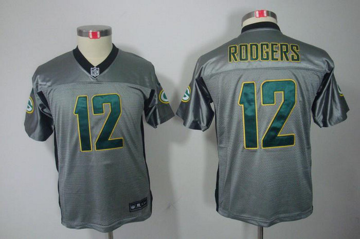 Youth NEW Green Bay Packers #12 Aaron Rodgers Grey Shadow NFL Jerseys Youth NEW Green Bay Packers #12 Aaron Rodgers Grey Shadow NFL Jerseys