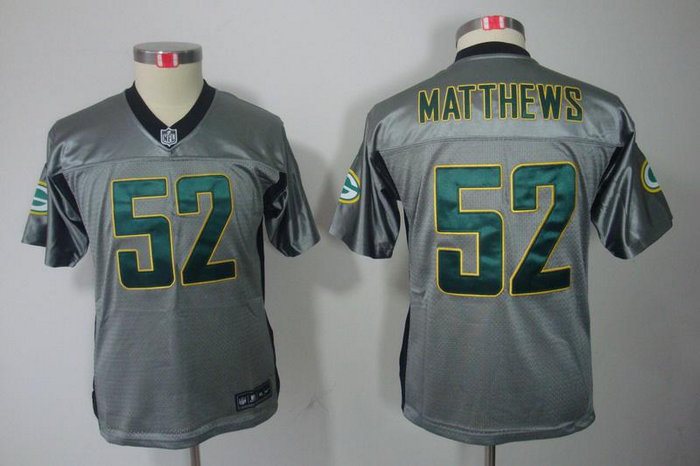 Youth NEW Green Bay Packers 52 Clay Matthews Grey Shadow NFL Jerseys Youth NEW Green Bay Packers 52 Clay Matthews Grey Shadow NFL Jerseys