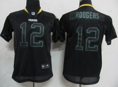 Youth NEW Green Bay Packers 12 Aaron Rodgers Black Jerseys(Lights out) Youth NEW Green Bay Packers 12 Aaron Rodgers Black Jerseys(Lights out)