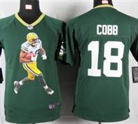 Nike youth Green Bay Packers #18 Cobb Green Portrait Fashion Game Jerseys