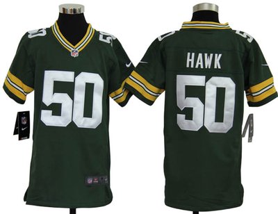 Youth Nike NFL Green Bay Packers 50 A.J.Hawk Green Jerseys
