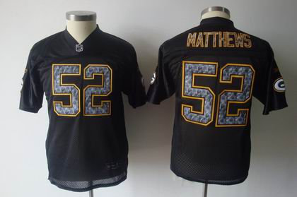 Youth Green Bay Packers 52 Clav Matthews Black United Sideline jerseys