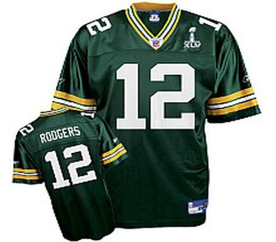 Youth Jersey Green Bay Packers Aaron Rodgers 12 Super Bowl XLV Team Color