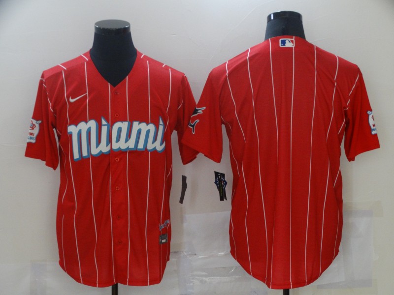 Marlins Blank Red 2021 City Connect Cool Base Jersey Marlins Blank Red 2021 City Connect Cool Base Jersey