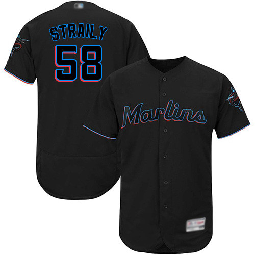 marlins #58 Dan Straily Black Flexbase Authentic Collection Stitched Baseball Jersey marlins #58 Dan Straily Black Flexbase Authentic Collection Stitched Baseball Jersey