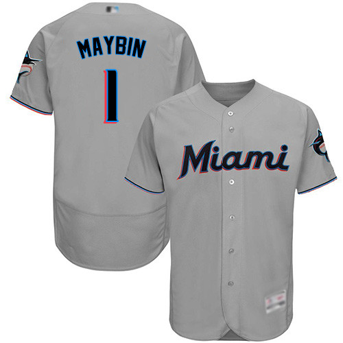marlins #1 Cameron Maybin Grey Flexbase Authentic Collection Stitched Baseball Jersey marlins #1 Cameron Maybin Grey Flexbase Authentic Collection Stitched Baseball Jersey