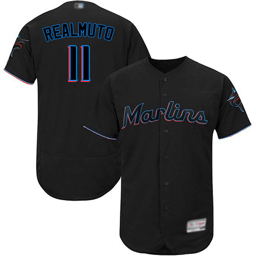 marlins #11 JT Realmuto Black Flexbase Authentic Collection Stitched Baseball Jersey marlins #11 JT Realmuto Black Flexbase Authentic Collection Stitched Baseball Jersey