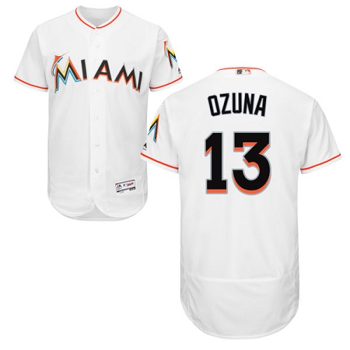 marlins #13 Marcell Ozuna White Flexbase Authentic Collection Stitched MLB Jersey marlins #13 Marcell Ozuna White Flexbase Authentic Collection Stitched MLB Jersey