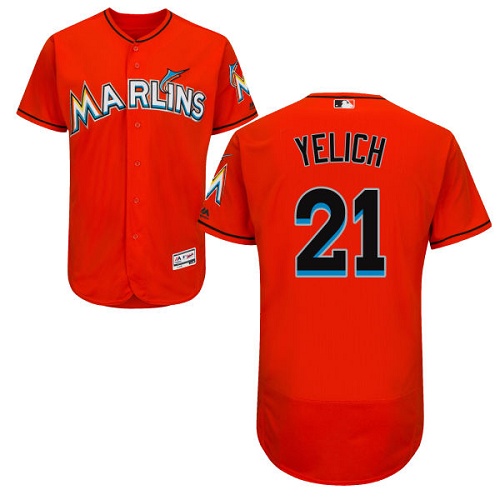 marlins #21 Christian Yelich Orange Flexbase Authentic Collection Stitched MLB Jersey marlins #21 Christian Yelich Orange Flexbase Authentic Collection Stitched MLB Jersey