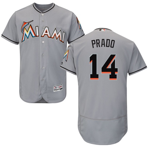 marlins #14 Martin Prado Grey Flexbase Authentic Collection Stitched MLB Jersey marlins #14 Martin Prado Grey Flexbase Authentic Collection Stitched MLB Jersey