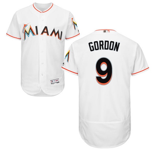 marlins #9 Dee Gordon White Flexbase Authentic Collection Stitched MLB Jersey marlins #9 Dee Gordon White Flexbase Authentic Collection Stitched MLB Jersey