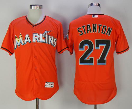 marlins #27 Giancarlo Stanton Orange Flexbase Authentic Collection Stitched MLB Jersey marlins #27 Giancarlo Stanton Orange Flexbase Authentic Collection Stitched MLB Jersey