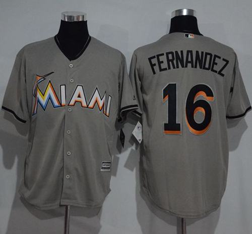 marlins #16 Jose Fernandez Grey New Cool Base Stitched MLB Jersey marlins #16 Jose Fernandez Grey New Cool Base Stitched MLB Jersey