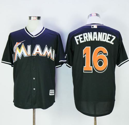 marlins #16 Jose Fernandez Black New Cool Base Stitched MLB Jersey marlins #16 Jose Fernandez Black New Cool Base Stitched MLB Jersey