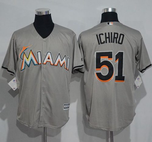 marlins #51 Ichiro Suzuki Grey New Cool Base Stitched MLB Jersey marlins #51 Ichiro Suzuki Grey New Cool Base Stitched MLB Jersey