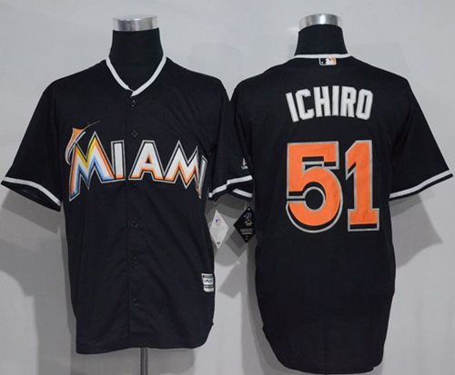 marlins #51 Ichiro Suzuki Black New Cool Base Stitched MLB Jersey marlins #51 Ichiro Suzuki Black New Cool Base Stitched MLB Jersey