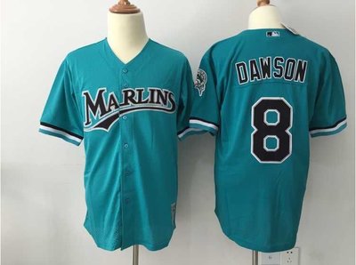 Florida Marlins#8 Dawson Throwback Stitched MLB Jersey