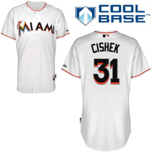 Miami Marlins #31Steve Cishek Authentic Personalized Home White Jersey Miami Marlins #31Steve Cishek Authentic Personalized Home White Jersey