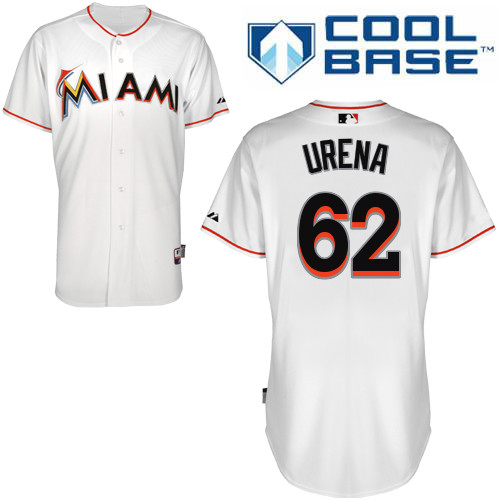 Miami Marlins #62Jose Urena Authentic Personalized Home White Jersey Miami Marlins #62Jose Urena Authentic Personalized Home White Jersey