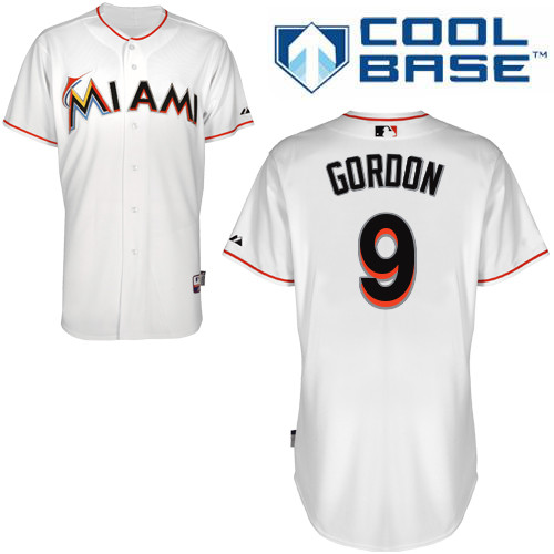 Miami Marlins #9Dee Gordon Authentic Personalized Home White Jersey Miami Marlins #9Dee Gordon Authentic Personalized Home White Jersey