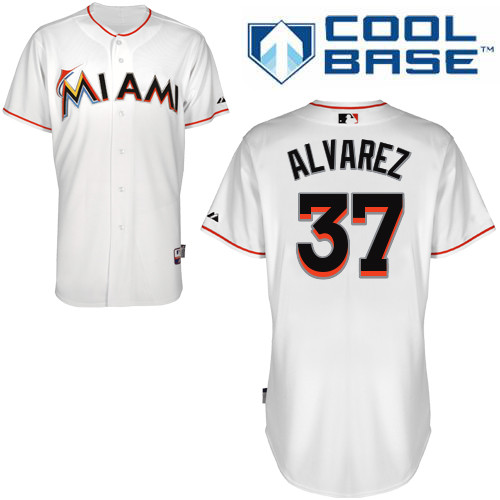 Miami Marlins #37 Henderson Alvarez Authentic Personalized Home White Jersey Miami Marlins #37 Henderson Alvarez Authentic Personalized Home White Jersey