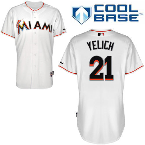 Miami Marlins #21 Christian Yelich Authentic Personalized Home White Jersey