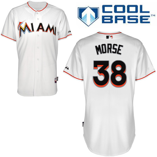 Miami Marlins #38 Michael MORSE Authentic Personalized Home White Jersey Miami Marlins #38 Michael MORSE Authentic Personalized Home White Jersey