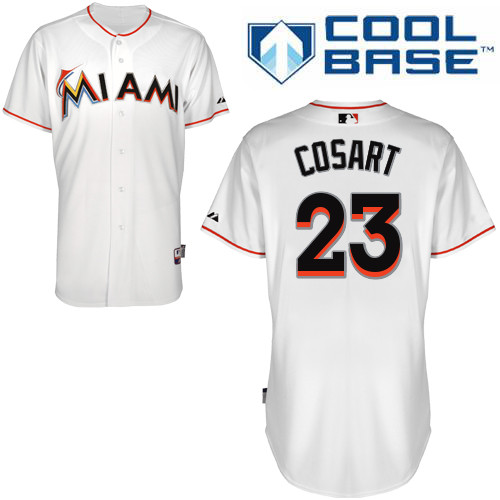 Miami Marlins #23 Jarred Cosart Authentic Personalized Home White Jersey