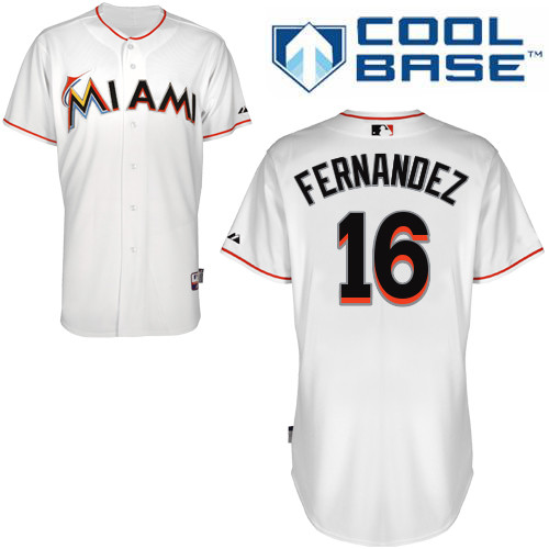 Miami Marlins #16Jose Fernandez Authentic Personalized Home White Jersey