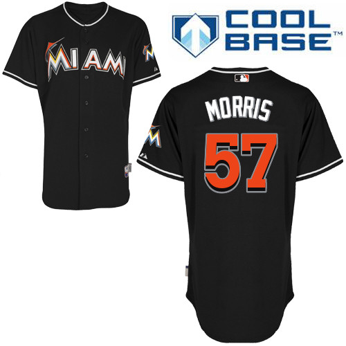 Miami Marlins #57Bryan Morris Authentic Alternate Black Jersey Miami Marlins #57Bryan Morris Authentic Alternate Black Jersey