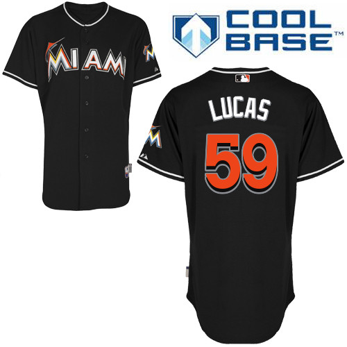 Miami Marlins #59 Lucas Authentic Alternate Black Jersey Miami Marlins #59 Lucas Authentic Alternate Black Jersey