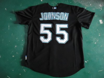 mlb Florida Marlins 55 JOHNSON jerseys black mlb Florida Marlins 55 JOHNSON jerseys black