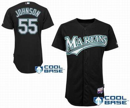 Florida Marlins 55 Josh Johnson Cool Base Jersey black Florida Marlins 55 Josh Johnson Cool Base Jersey black