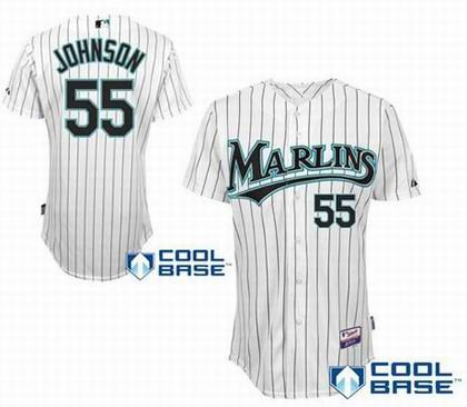 Florida Marlins 55 Josh Johnson Home Cool Base Jersey white Florida Marlins 55 Josh Johnson Home Cool Base Jersey white