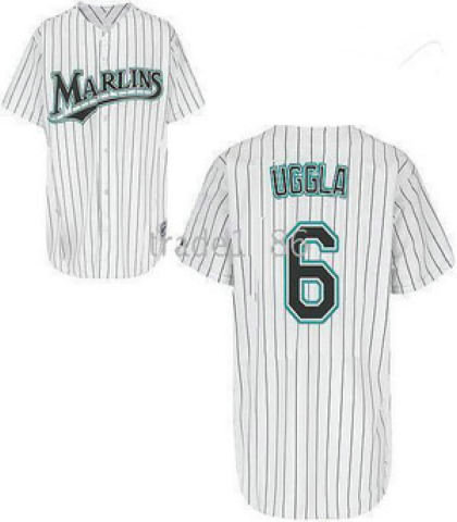 Florida Marlins Jersey 6 Dan Uggla Home Jersey Pinstripe Florida Marlins Jersey 6 Dan Uggla Home Jersey Pinstripe